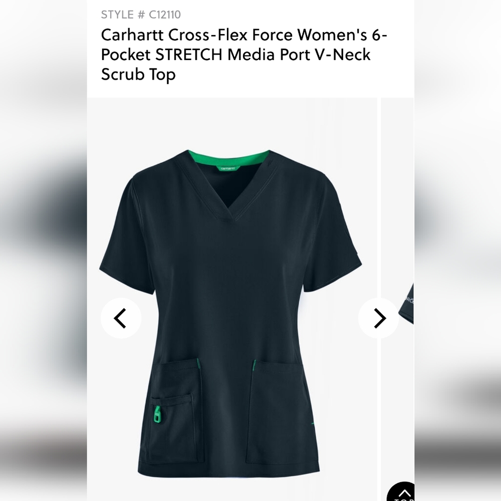NEW!! Carhartt Cross Flex Scrub Top